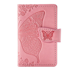 Cartera de Teléfono con Diseño de Mariposa, Tarjetero Autoadhesivo de Cuero PU con Adhesivo 3M para iPhone y Samsung - Product Image 1