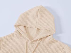 Pull-over décontracté pour homme en jersey 340 GSM, teint en pièce, tissé uni, logo personnalisé, matelassé, séchage rapide, doublé, 100% polyester, col à capuche - Product Image 4