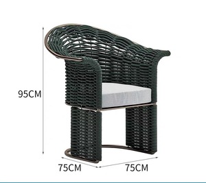 Ensemble de mobilier de jardin moderne <span class=keywords><strong>en</strong></span> aluminium et corde, comprenant un canapé, une table et des chaises avec coussins confortables pour <span class=keywords><strong>salon</strong></span> extérieur - Product Image 5