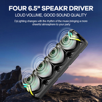 Altavoz de Karaoke con Micrófono Inalámbrico, Luces LED RGB, Sistema de Sonido para Cine en Casa y Fiestas al Aire Libre, 6 Pulgadas, Disponible en Fábrica