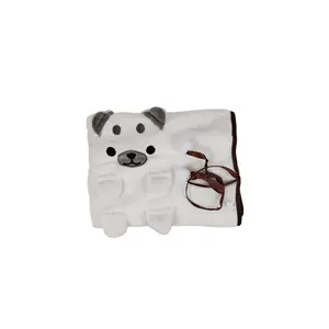 中国品牌物美价廉婴儿毯超柔软可爱白色动物毛绒玩具新生儿可穿戴毯