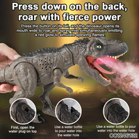 Jouet dinosaure électrique interactif géant avec lumières, sons et pulvérisation de brume