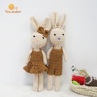 Jouet de berceau poupée pour bébé, poupée endormie rose, jouet pour bébé, Crochet tricoté, lapin de pâques, en peluche