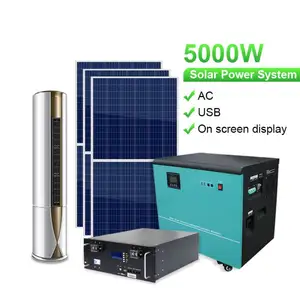 Sistema di generazione solare portatile piccolo 500w 800w 1kw 6kw sistemi di energia solare portatili ibridi