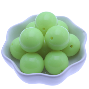 Grosir Warna Hijau Pucat 16Mm 20Mm Manik Plastik Bola Permen Karet Tebal Disko Besar untuk Kalung - Product Image 2