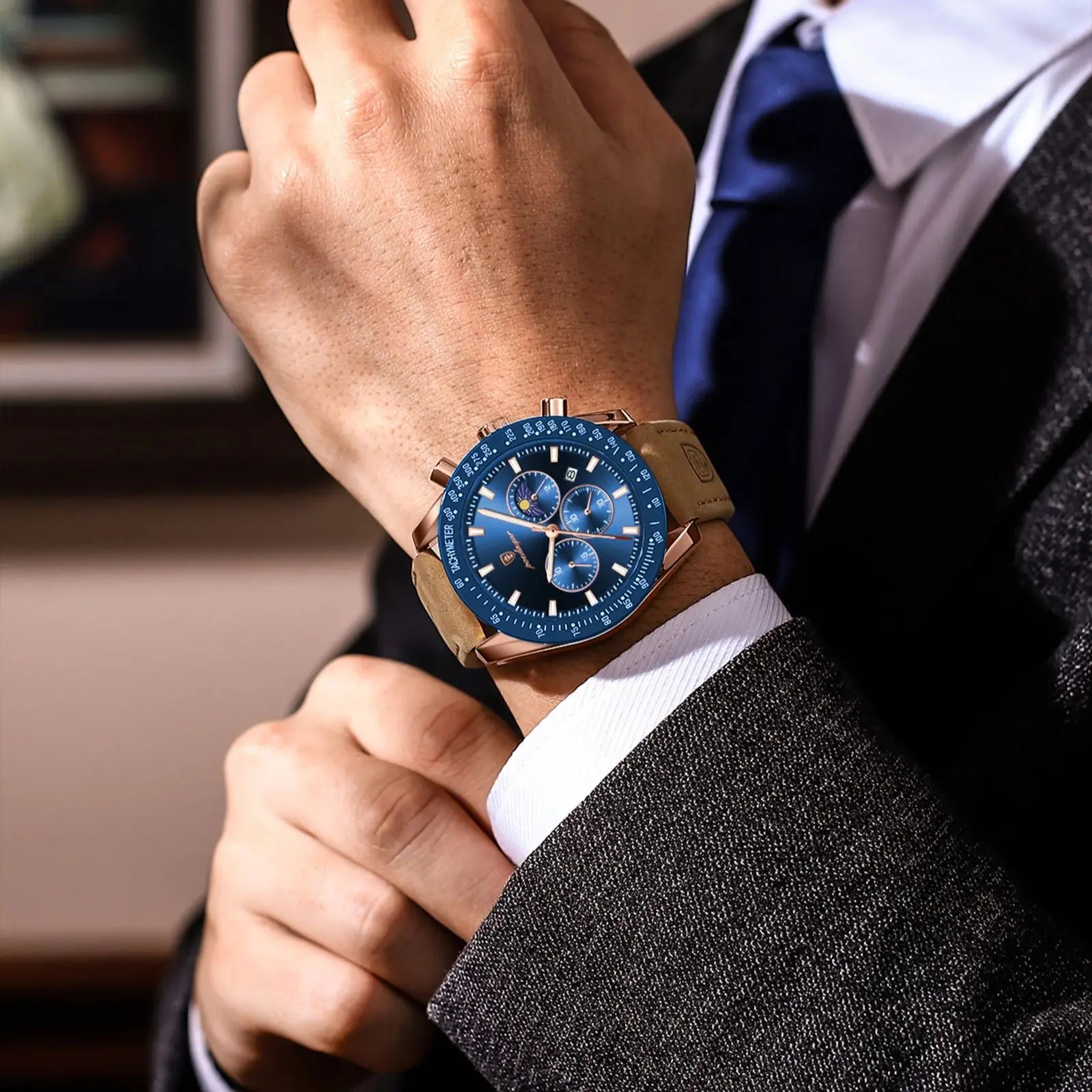 Hugo Poedagar 609 - Luxury Men's Quartz Watch with Date