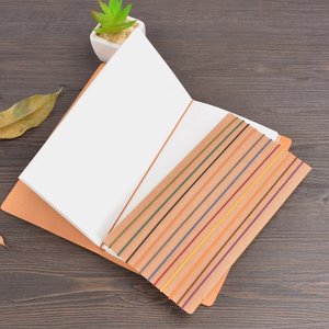 Vintage da mini du lịch của máy tính xách tay Refill 100 sheets dây đàn hồi A5 Quà Tặng - Product Image 3