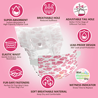 Couches jetables biodégradables DONO pour chiens – Écologiques pour la maison, les voyages et les soins quotidiens – Qualité supérieure – Dix tailles disponibles