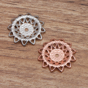 Peça de Flor Suporte de Lótus em Cobre Envelhecido 6 Cores 21mm (07261) Material para Presilha de Cabelo Feminina Antiga - Product Image 5