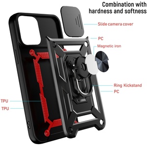 เคสโทรศัพท์แบบเลื่อนปิดหน้าจอ 360 OEM ODM สำหรับ iPhone 7/8plus 11 XS XR 13 12 Xs Max พร้อมวงแหวนป้องกัน 3in1 - Product Image 3