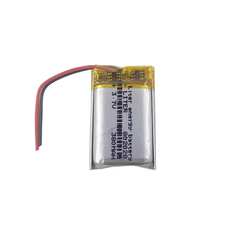 Benutzer definierte Batterie Lithium 3,7 V 380mAh Li-Polymer 802028 802030 wiederauf ladbare Li-Po-Batterie für Kamera UN38.3 CE ROHS