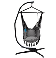 Support de hamac en acier robuste extérieur intérieur support de chaise balançoire en forme de C