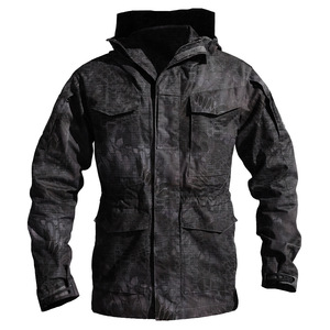 Chaqueta cortavientos impermeable gruesa con capucha para hombre OEM al por mayor superventas para cierre con cremallera de invierno - Product Image 3
