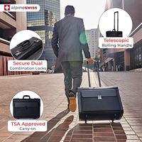 Valise à roulettes avec LOGO personnalisé Sacoche à bagages pour ordinateur portable Mallettes d'affaires à roulettes 2 en 1 Valise de train à roulettes pour maquillage à roulettes