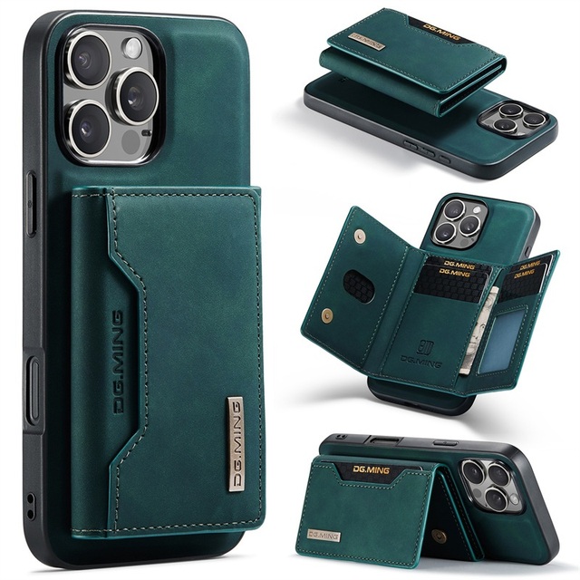 DG MING 2In1 Detachable Magnetic Leather Case for iPhone 17 16 15 14 13 12 11 Pro Max / Pro Wallet Cover Card Holder Phone case