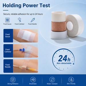 Rouleau de pansement médical non tissé hypoallergénique à haute adhérence, personnalisable en gros, pour la fixation de bandages en clinique - Product Image 4