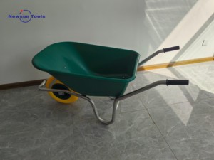<span class=keywords><strong>Brouette</strong></span> de chantier NS Factory de haute qualité, adaptée à l'Europe, modèle WB6414, avec cadre en acier entièrement galvanisé et bac en plastique pour usage en jardinage - Product Image 4
