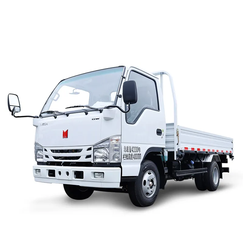 מכירה לוהטת דיזל איסוזו מותג 2 טונות מטען משאית אחת בקתת 4x2 ואן משאיות למכירה