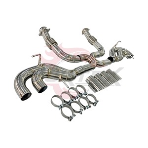 Sistema de escape de alto rendimiento Vortex SS304 compatible con Chevrolet Corvette C8 Z51, silenciador de carreras con puntas cuádruples. - Product Image 6