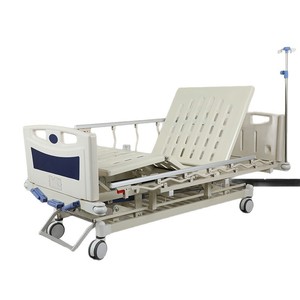 Lit médicalisé manuel à manivelle simple blanc pour cliniques et lieux commerciaux - Product Image 2