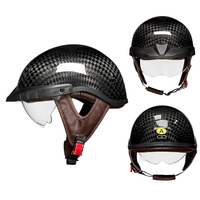Vente en gros certifié DOT Casque de moto en fibre de carbone pour scooter Casque de moto personnalisé avec visière intérieure