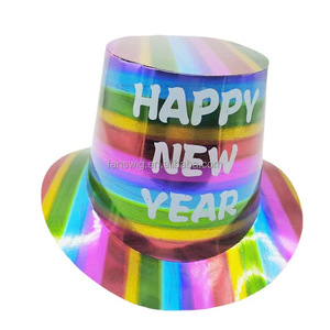 Chapeaux hauts en papier vert Hi-Hat avec impression de lettres personnalisées et cartes en aluminium scintillantes Joyeuse Saint-Patrick - Product Image 2