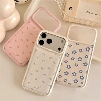 Coque de téléphone tendance INS à nœud papillon plein écran pour iPhone 17 Air 16 15 14 13 12 Pro Max, étui de protection antichoc mignon en forme de sac à tambour