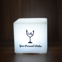 Lámpara de cubo LED recargable con control remoto E26 Base-Luz de noche de brillo suave para decoración de guardería y hogar Iluminación de cabecera moderna