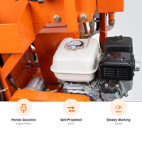 Machine de marquage routier tout-en-un premium Lighten Traffic LT-AIO-M 5,5 CV avec pompe, moteur et système d'extrusion de peinture thermoplastique