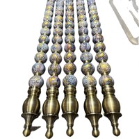 Poignée de porte moderne et minimaliste de luxe en forme de gourde, à perles rondes et émail coloré, pour portes à double battant de villas