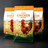 Alimentation pour oiseaux 2 kg, sac d'alimentation en plastique refermable pour poulet et poisson, emballage de 50 kg, sac d'alimentation pour poulet de 5 kg