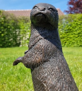 Estatua de escultura de Sello de Bronce de tamaño natural moderno para decoración del hogar, estatua de Animal decorativa Vintage de granja, sello Natural abstracto - Product Image 4