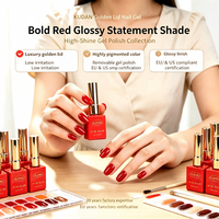 Usine de cosmétiques pour ongles KUDAN, stock disponible, 24 teintes, vernis à ongles en gel avec couvercle doré, faible odeur, longue tenue, manucure DIY en salon, approvisionnement en gros