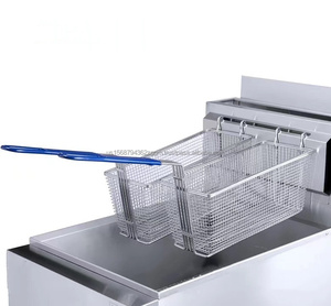 Friteuse à gaz commerciale en acier inoxydable Offre Spéciale friteuse à gaz à 1 réservoir et 2 paniers pour cuisine - Product Image 3