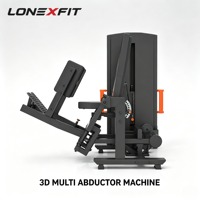 Machine à abductions de la hanche 3D à sélection de poids, entraîneur de fessiers multi-angles, équipement de musculation des cuisses externes, matériel de gym commercial