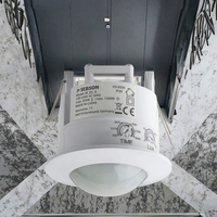Sensor de Movimiento Infrarrojo Programable Geagood para Interiores, LED de 3 Cables, 10A, Montaje Empotrado en Techo, Alcance de 6M/360 Grados, Fácil Instalación de 360 Grados