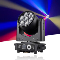 Mini 7x40W Zoom Moving Head Wash Light RGBW 4-in-1 LED 2800-8500K CTO Wash Beam Zoom RGBW Vollfarb-Steuerung DMX512 17/21/21/29CH