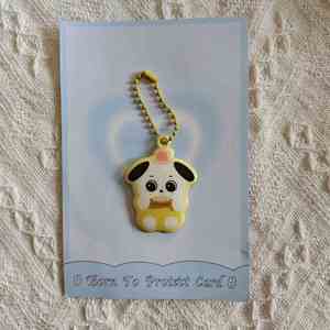 พวงกุญแจพิมพ์ลาย UV บน PVC พร้อมจี้รูปขวดจิ๋ว กระจกเงา และยางรัดพวงกุญแจ DIY - Product Image 3