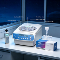 Système de centrifugation PRP vétérinaire noir, séparateur de sang avec tubes de traitement.