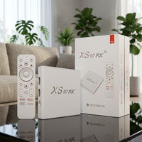 XS97 RK14 Android 14 TV Box cerdas, TV Box 4K HDR Streaming BT kendali suara