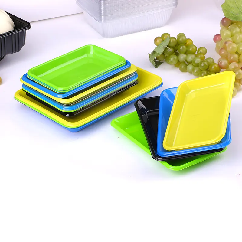 Disposable eco-friendly plastic vacuum formed food grade blister packing trays for fresh food