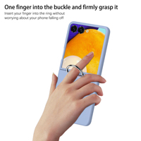 Casing HP Anti Benturan dengan Ring Holder dan Pelindung Layar untuk Samsung Z Flip 8 7 6 5 4 3 (Barang Baru)