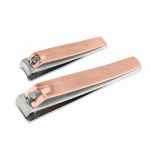 Ensemble de coupe-ongles en acier inoxydable 2 pièces Outils de manucure classiques Durables Étiquetage personnalisé OEM - Product Image 1