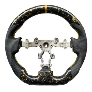 Vente chaude Usine Prix Personnalisé coloré forgé volant en fibre de carbone avec surpiqûres <span class=keywords><strong>orange</strong></span> pour GTR 09-16 - Product Image 1