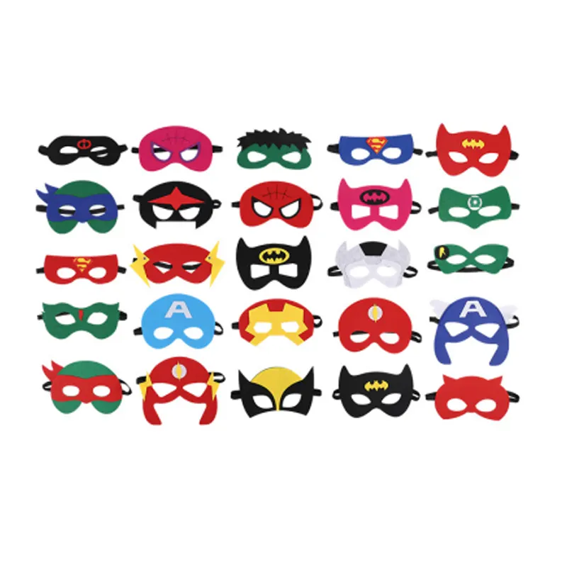 Masques en feutre super-héros pour enfants, 3d, fête d'halloween, citrouille, Vampire, chauve-souris, elfe, décoration, Animal, personnalisé