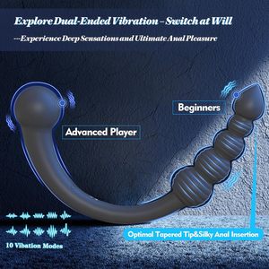 Massaggiatore Prostatico Maschile Vibrante con Perline Estraibili, Plug Anale a Doppio Uso, Design Portatile per Adulti - Product Image 2