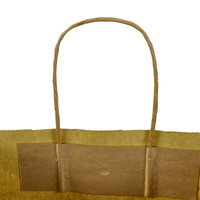 Sacs en papier brun avec poignées, personnalisables, recyclables, pour les achats, les vêtements, les chaussures, les cadeaux, la restauration rapide, les plats à emporter
