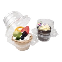 Boîte Blister en plastique transparent pour petits gâteaux, conteneur à coquille de Muffin à Dessert individuel, vente en gros
