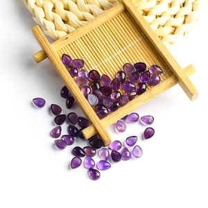 Natürlicher <span class=keywords><strong>Amethyst</strong></span> Birnen förmiger Edelstein Bulk Benutzer definierte Größe Current Cut Natürlicher loser Stein Edelstein Lieferant Cabochon Edelstein - Product Image 3