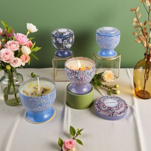 Angju Scented Candles Soybean Mixed Wax Floral Fragrance Smokeless Candle Gift <b>Box</b> Birthday <b>Present</b> - Product Image 4